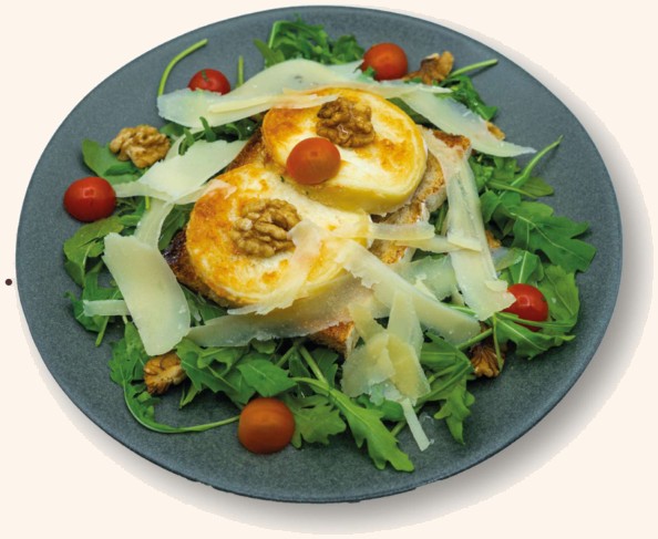 Bruschetta di Formaggio di Capra con Miele e Noci