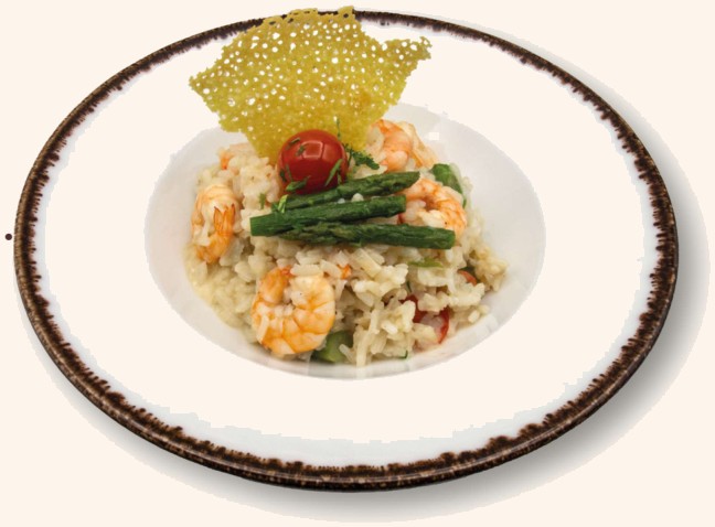 Risotto con Gamberi e Asparagi